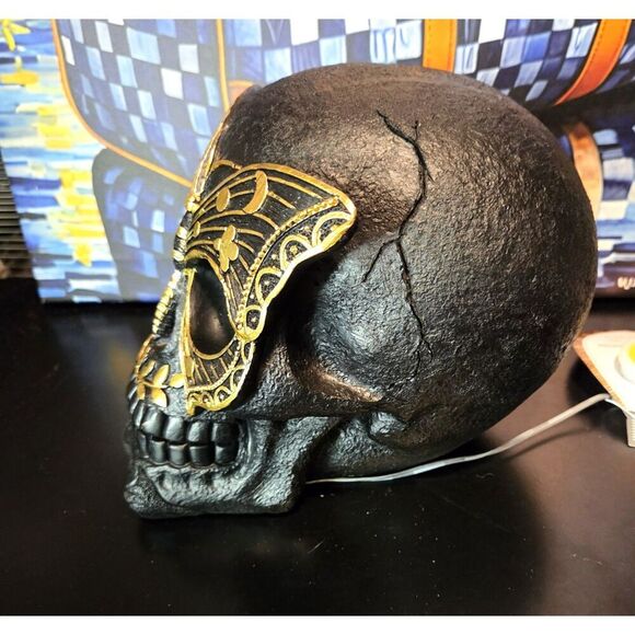 NWT - Christian Lacroix Lighted Skull with Moth Mask - Picture 4 of 9